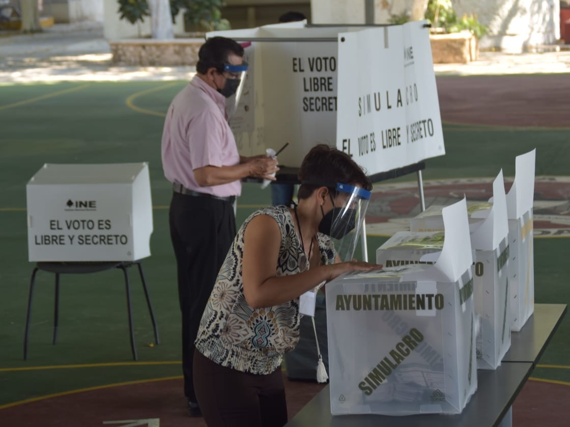 Elecciones en Yucatán: INE realiza primer simulacro de votaciones