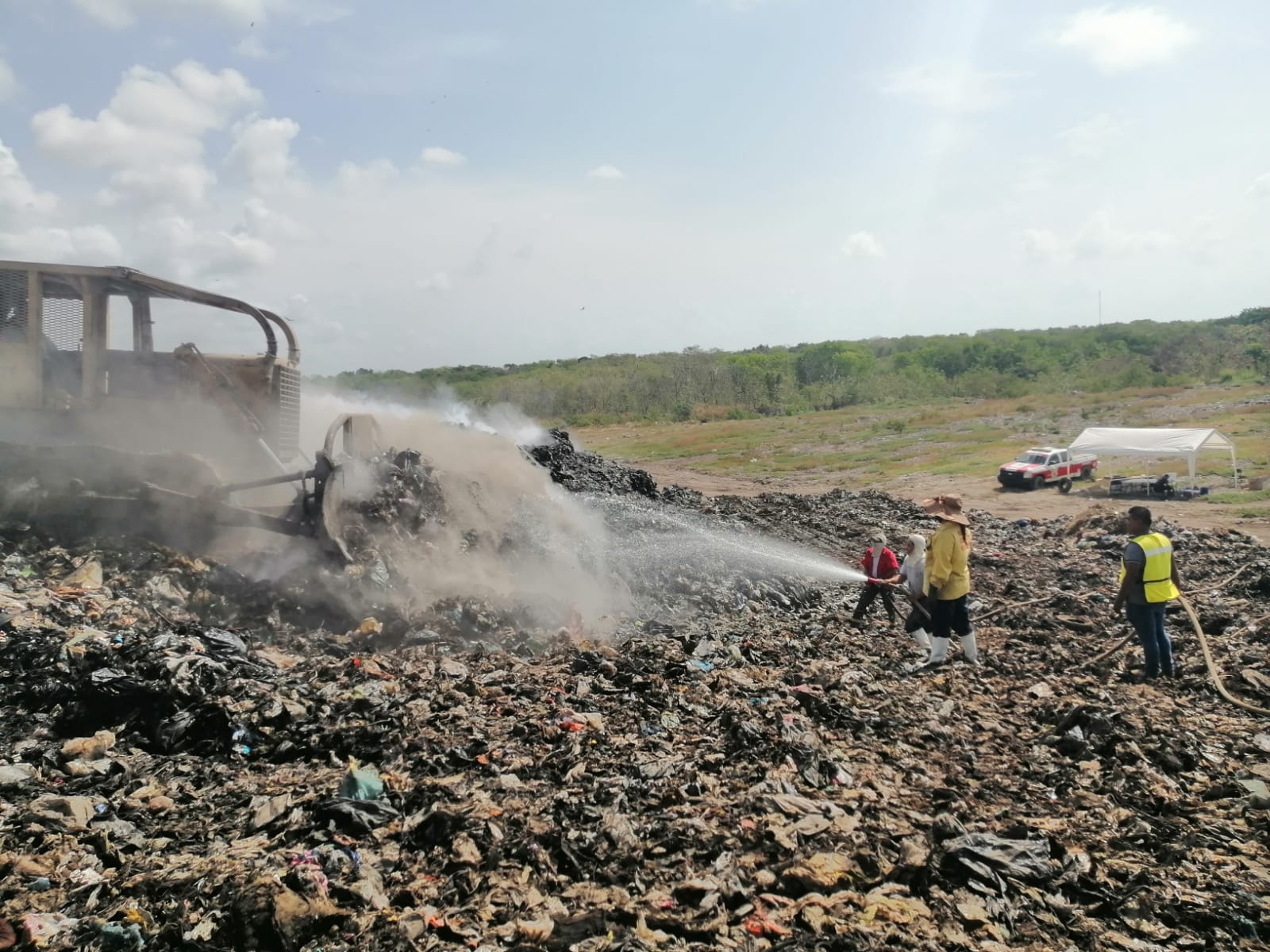 Incendio en el Basurero Municipal de Chetumal