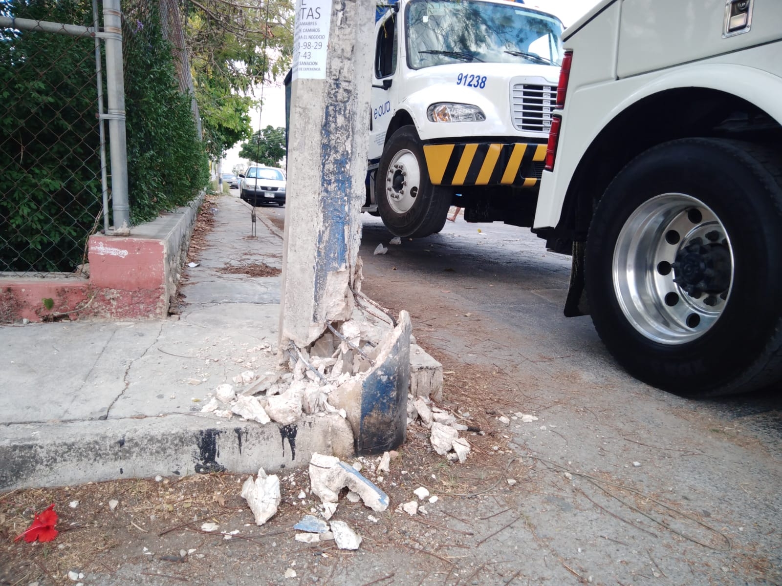 El incidente se registró en la esquina de las calles 46-D con 127-B, en la colonia Serapio Rendón