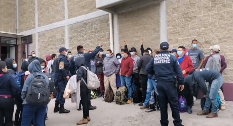 Los indocumentados fueron trasladados a la casa de pernocta Petra Herrera