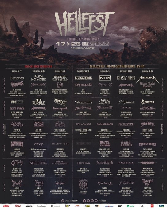 Hellfest Open Air 2022: Este es el cartel completo del festival