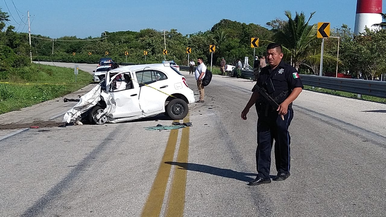 Choque automovilístico deja dos muertos en Ciudad del Carmen