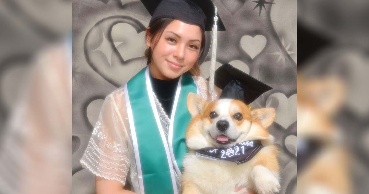 'Spex', el perrito 'graduado' de enfermero junto a su dueña: FOTOS