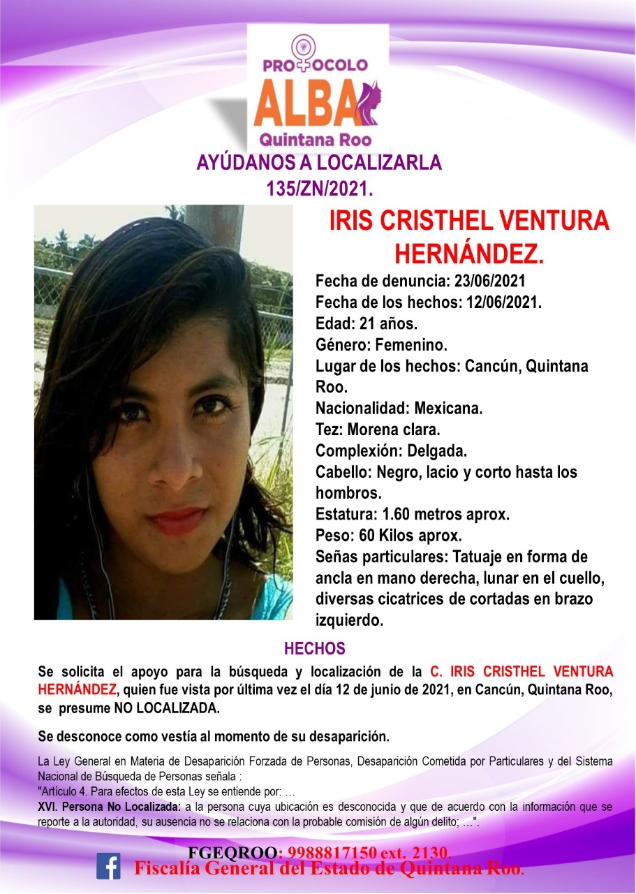 Desaparece mujer de 21 años en Cancún; activan Protocolo Alba