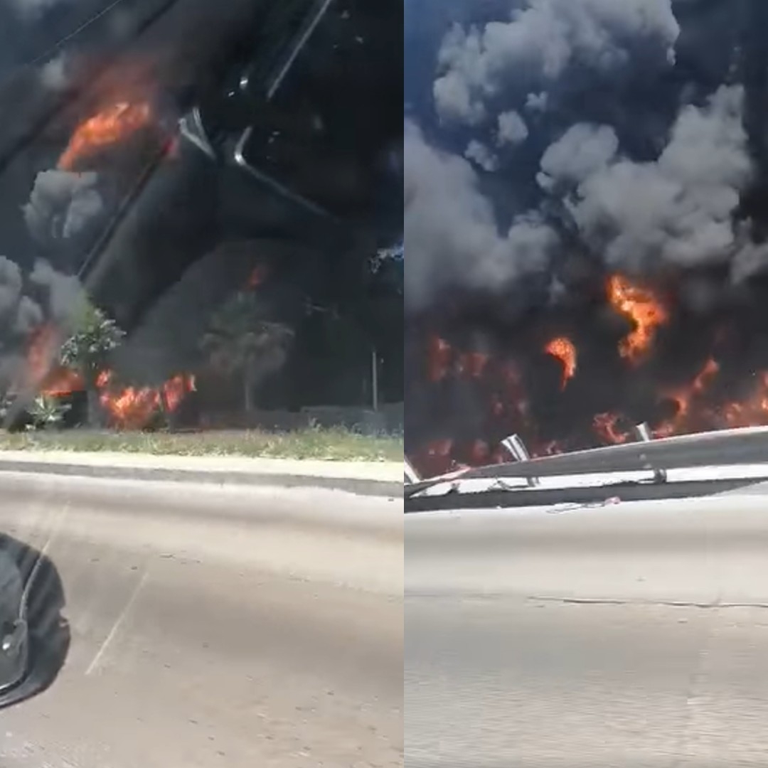 El incendio fue en la entrada de la colonia Los Álamos