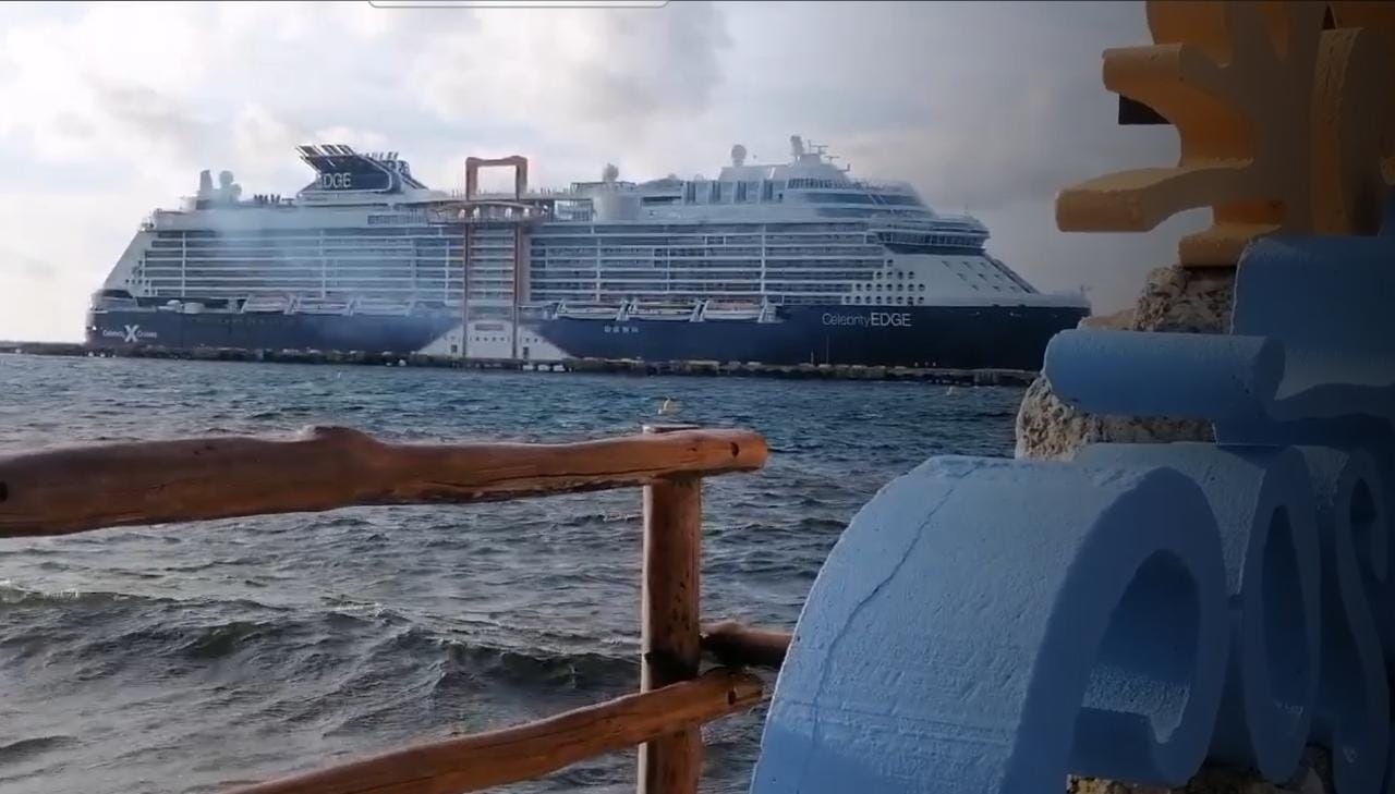 El crucero es el primero en aproximadamente 15 meses en llegar al puerto de Mahahual, en el sur de Quintana Roo