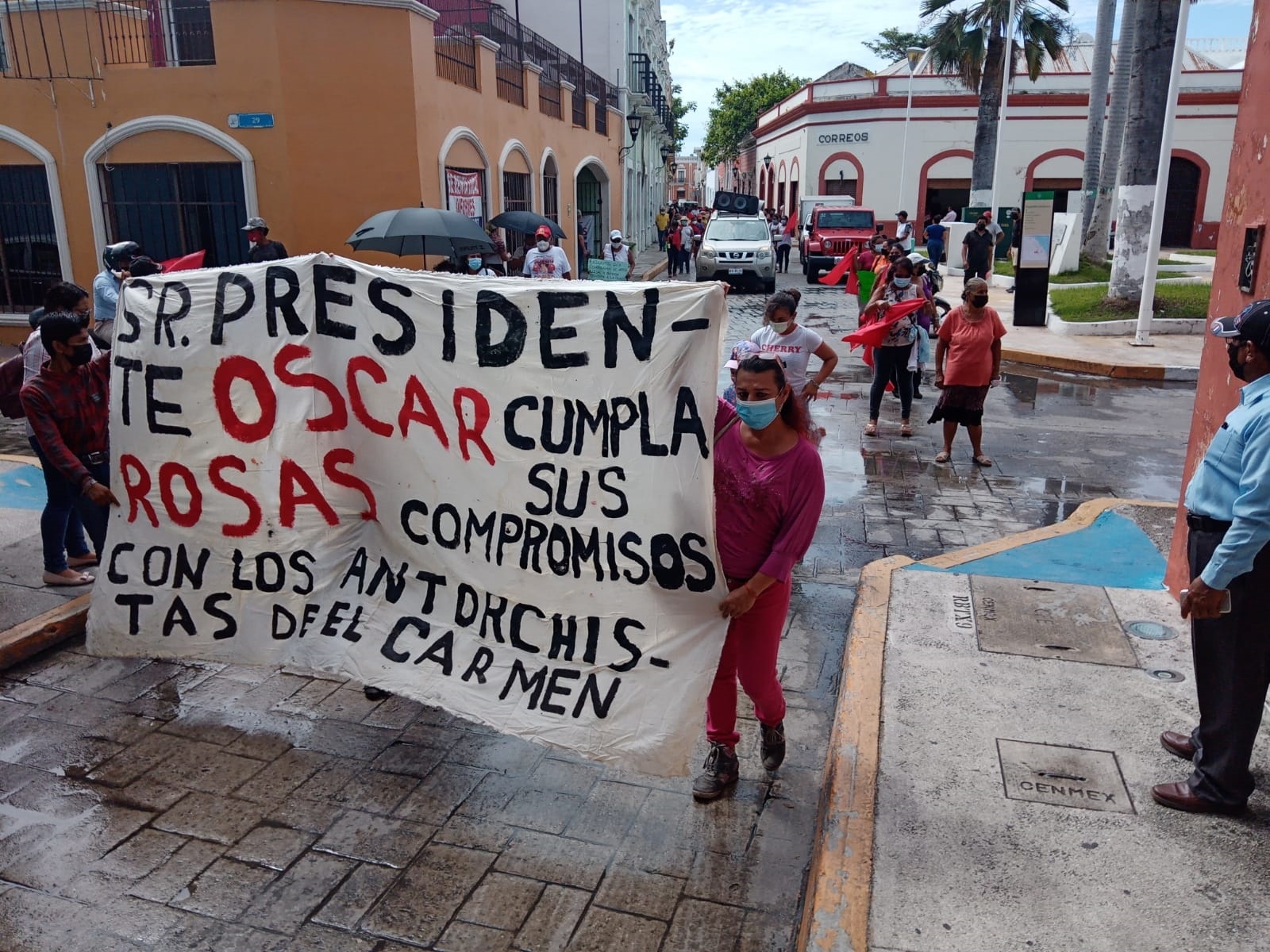 Los antorchistas alzaron la voz contra el presidente municipal tras no cumplir sus compromisos