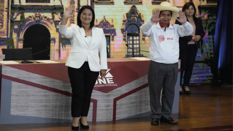 Keiko Fujimori y Pedro Castillo