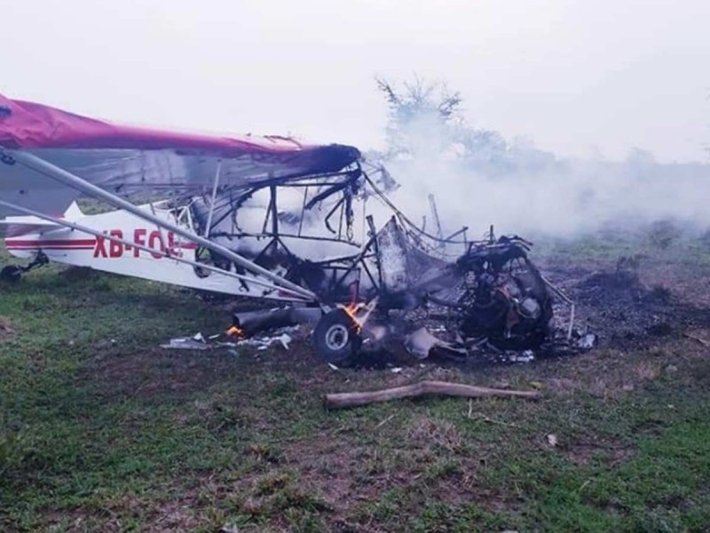 Avioneta se desploma mientras fumigaba en la Cuenca del Papaloapan, Veracruz