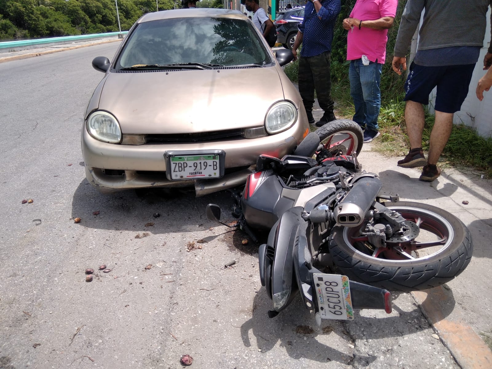 El motociclista se hizo responsable de los daños