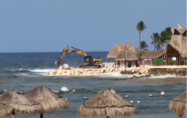 Denuncian en redes nueva obra ilegal en Puerto Aventuras, Quintana Roo: VIDEO