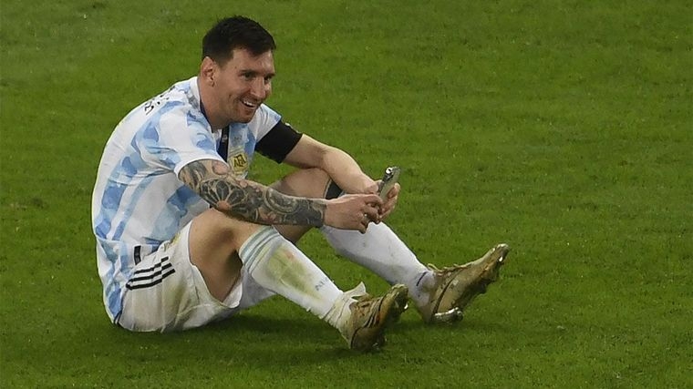 El astro argentino se conmovió por la historia que le mando un saludo luego de ganar la Copa América 2021