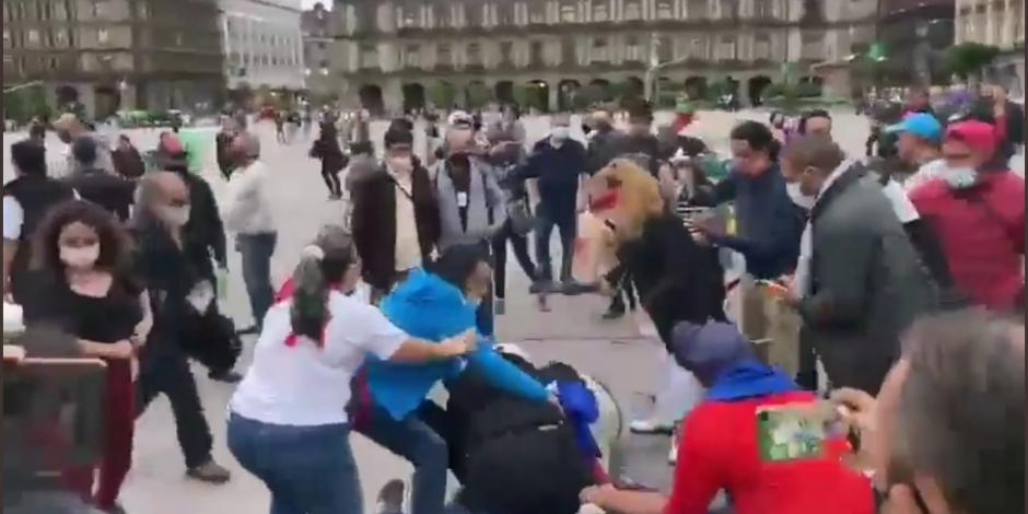 Protesta contra el gobierno cubano en CDMX termina a golpes: VIDEO