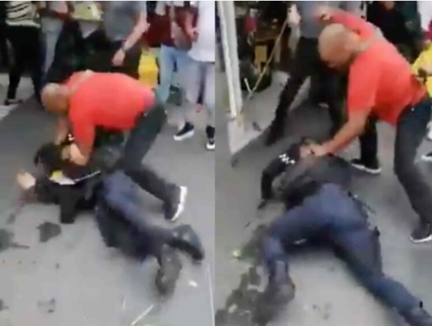 Hombre golpea a policías para evitar la 'araña' en CDMX: VIDEO