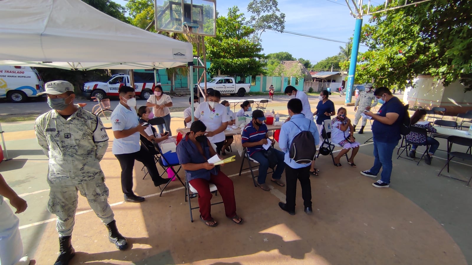 Concluye jornada de vacunación anticovid para 'cincuentones' en José María Morelos