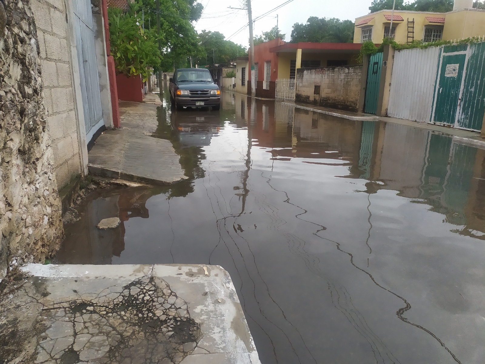 Casas de Tizimín, Yucatán, afectadas por las inundaciones