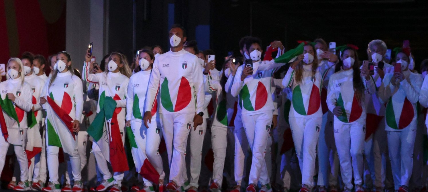 Italia fue uno de los contingentes que puso en duda el buen gusto en el desfile de inauguración de los Juegos Olímpicos Tokio 2020