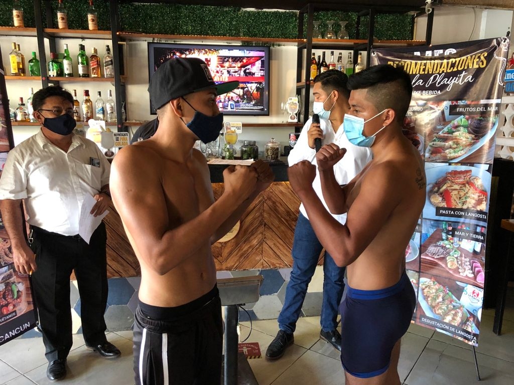 'Forjando campeones': Boxeadores pasan pesaje de la pelea estelar en Cancún