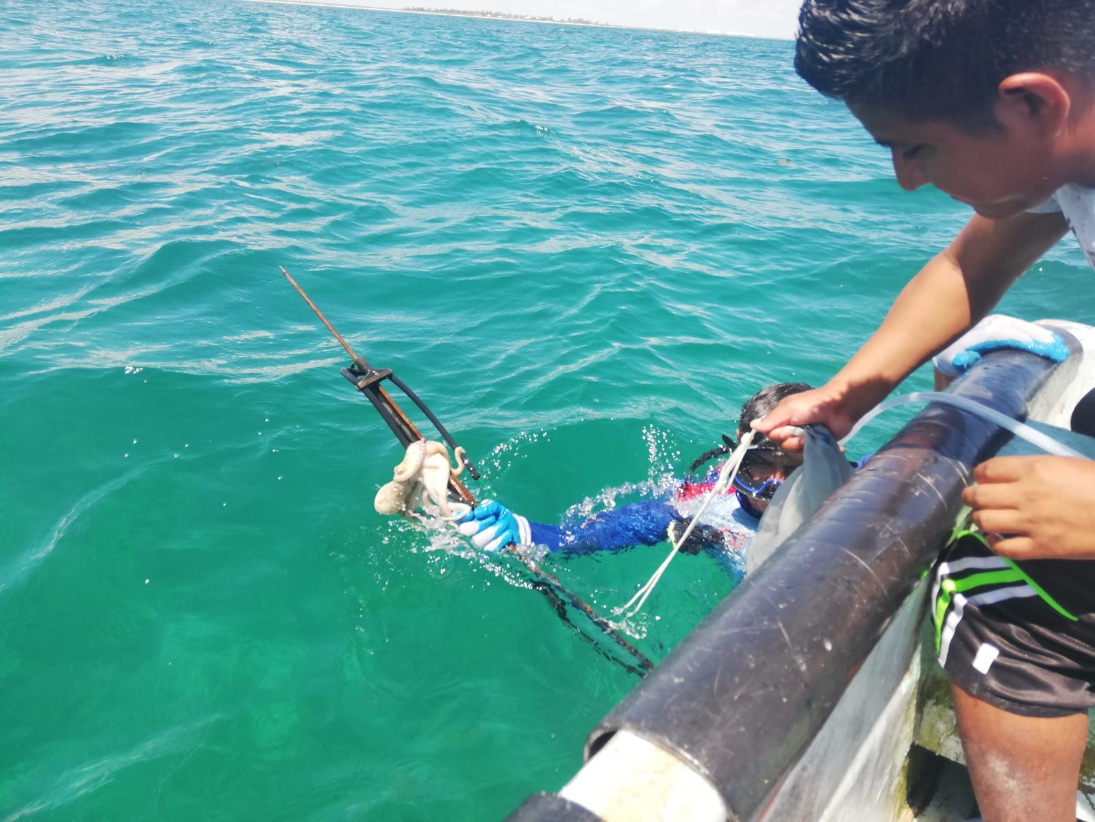 Los pescadores tuvieron que optar por  capturar productos con escama