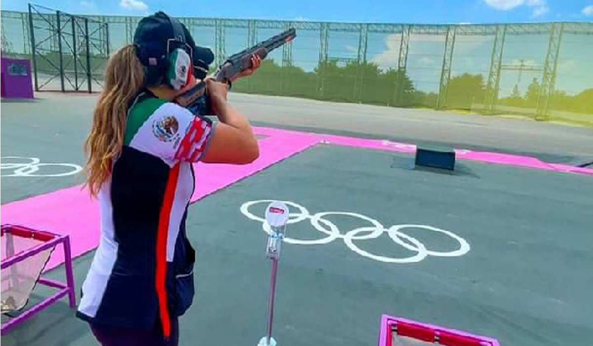 Alejandra Ramírez comenzó su participación en Tokio 2020, donde, en la disciplina Fosa quedó en el lugar 12 con 70 puntos.