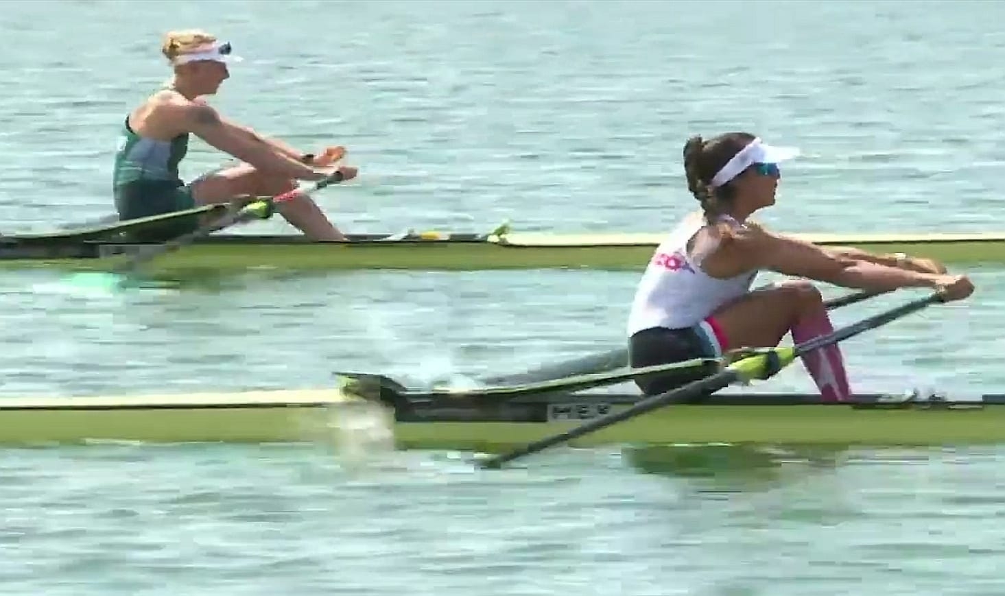 Tras su segundo lugar en las eliminatorias, Kenia lechuga avanzó de manera directa a los cuartos de final de la prueba de par de remos cortos