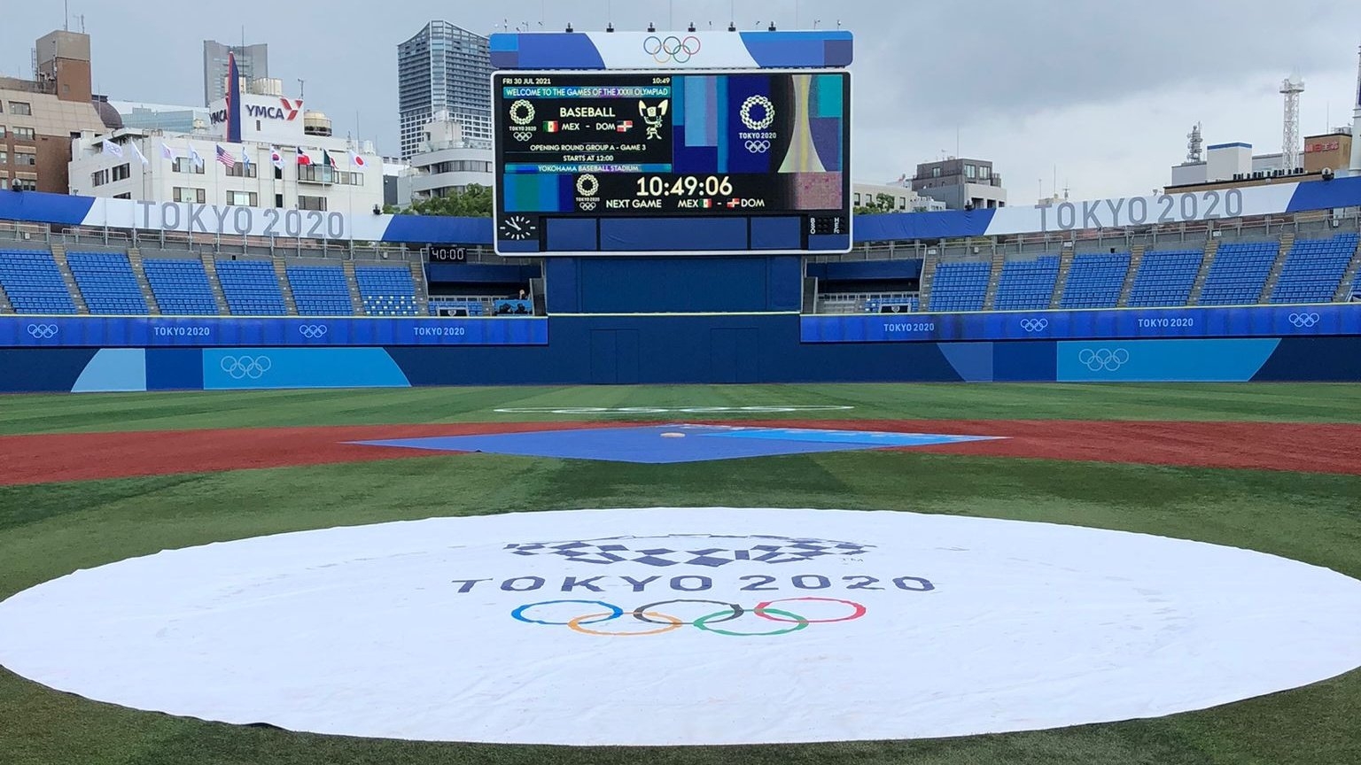 El diamante en Tokio está lito para recibir a los jugadores de México y República Dominicana para su encuentro de esta noche