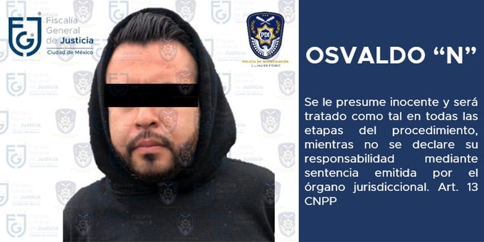 El responsable fue trasladado al Reclusorio Oriente