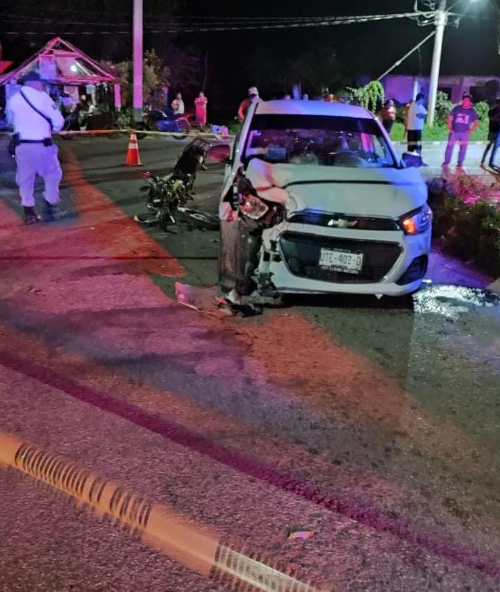 Muere joven motociclista tras chocar con un automóvil en Tizimín