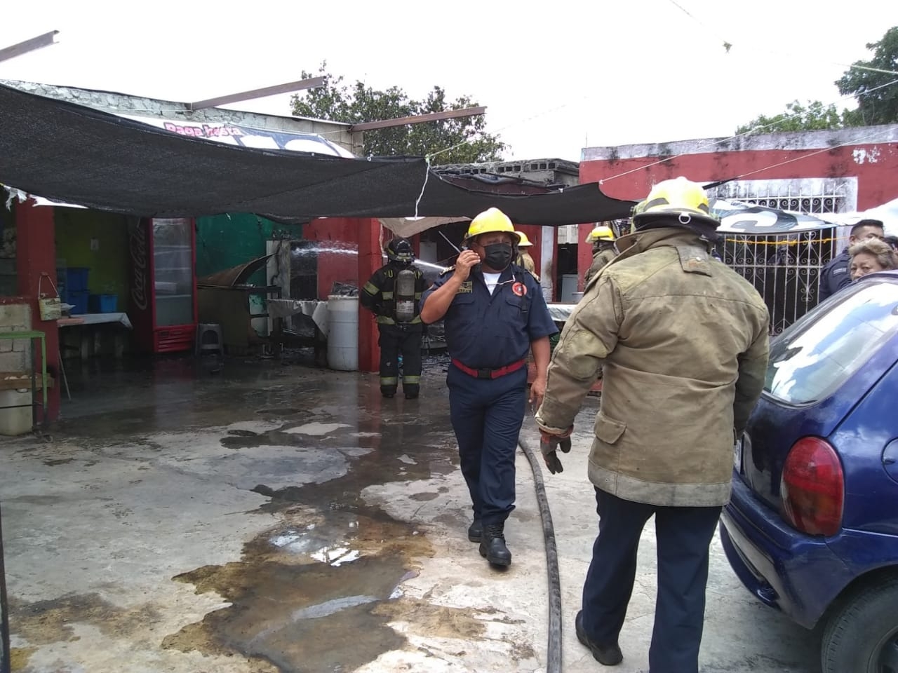 Se incendia tinglado en la colonia Sambulá, Mérida