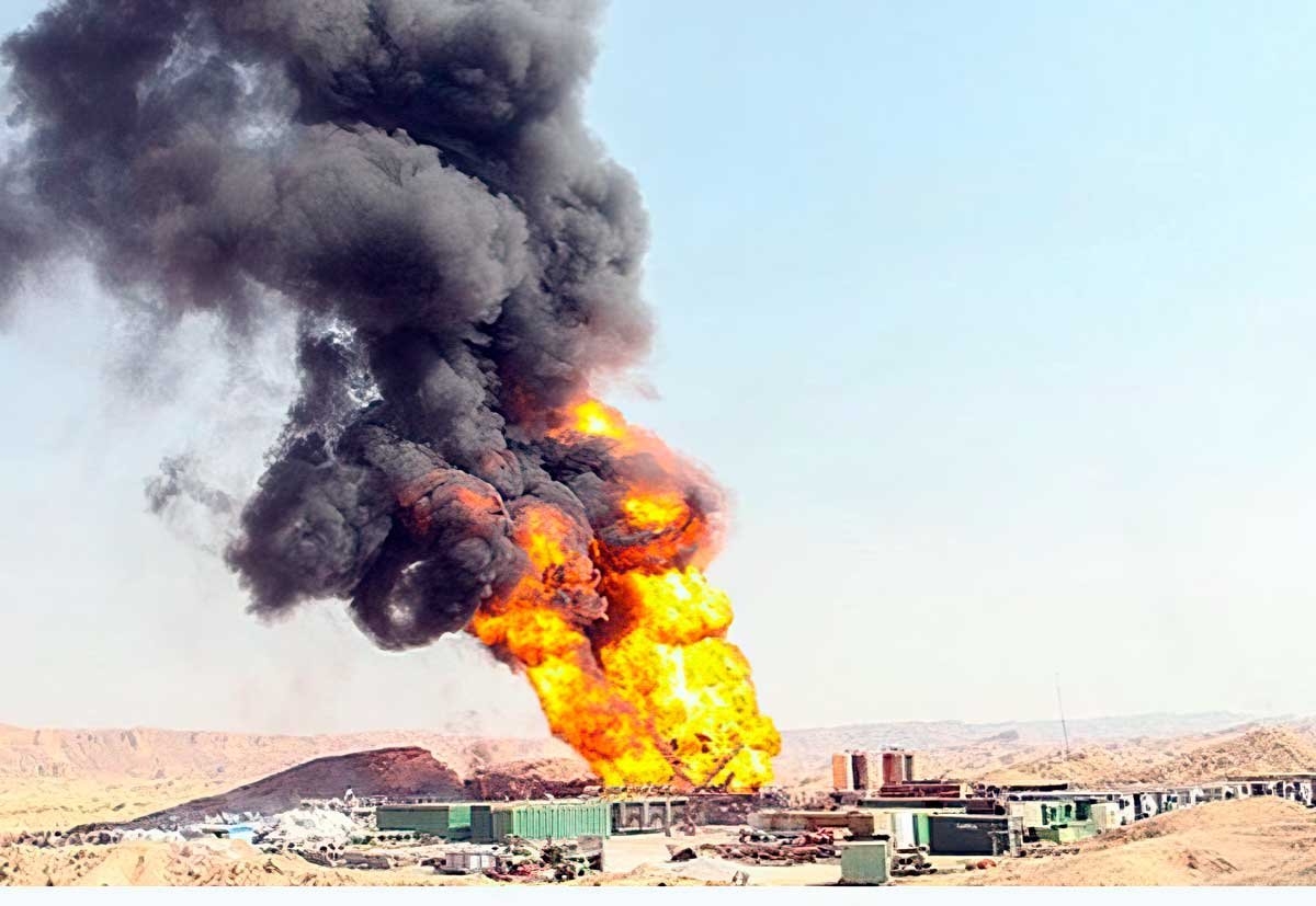La explosión se produjo durante la revisión de una cañería de 20 pulgadas que conducía petróleo