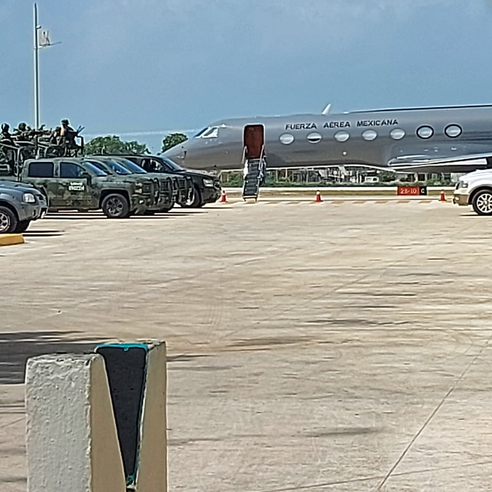 El Presidente de la República, Andrés Manuel López Obrador arribó a Chetumal esta mañana