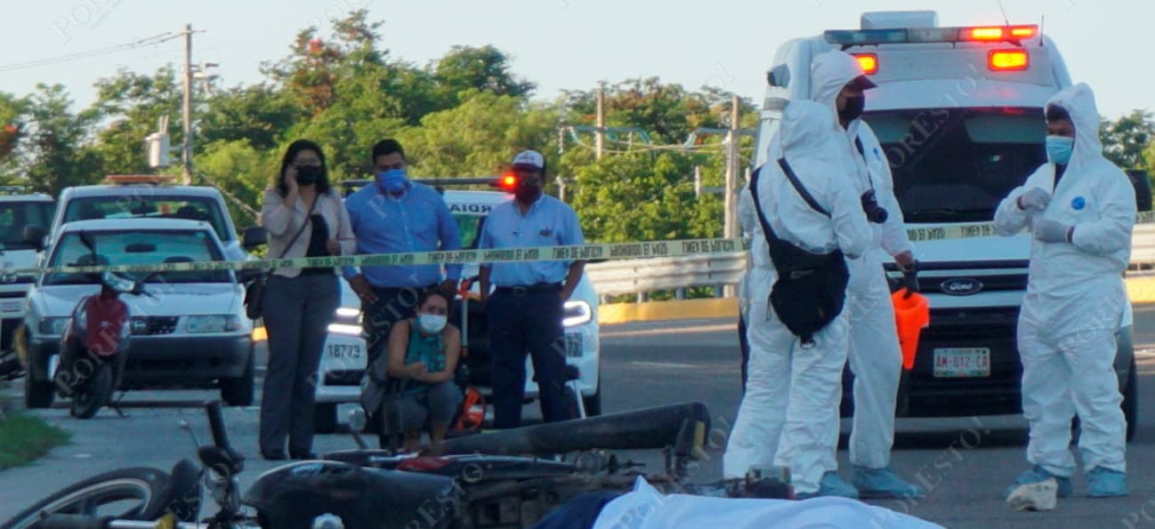 Motociclista del 'Grupo Lala' muere derrapado en el Periférico de Campeche