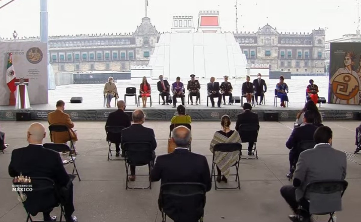 Así conmemoró AMLO los 500 años de Resistencia Indígena: VIDEO