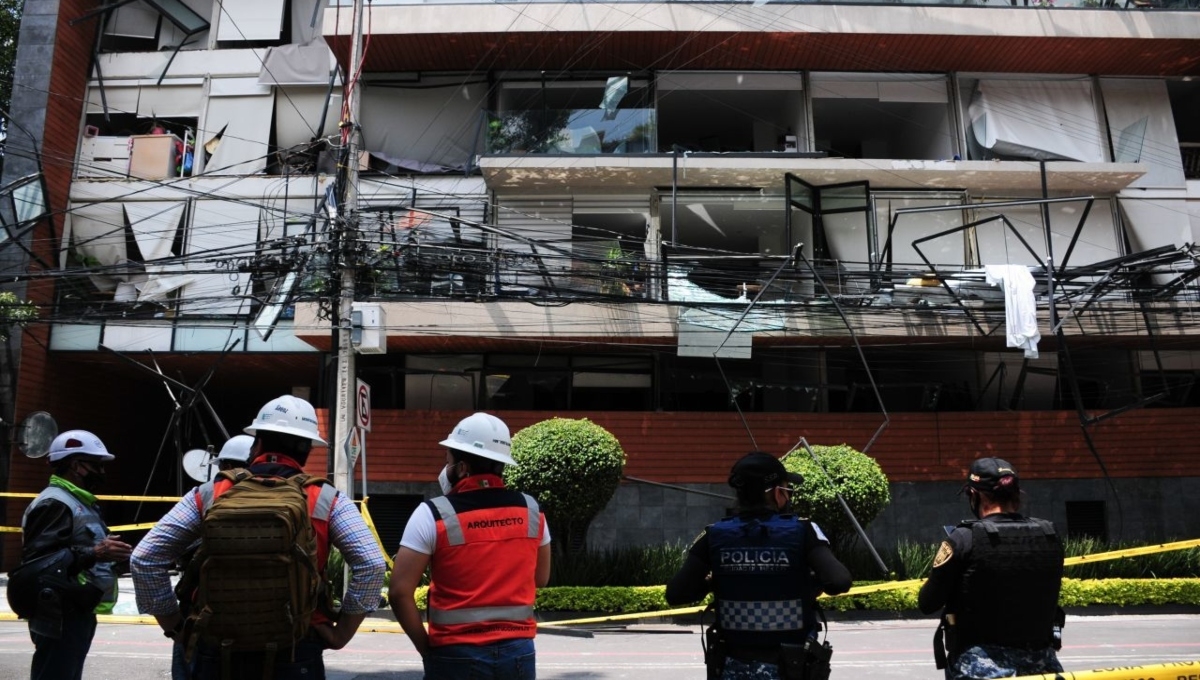 Esta mañana se registró una explosión en un edificio de departamentos de la Alcaldía Benito Juárez al registrarse una acumulación de gas. Foto: Cuartoscuro