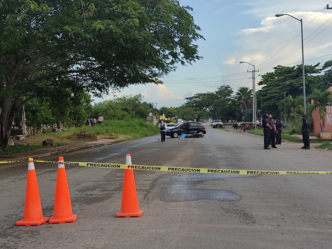 Motociclista muere tras choque en la colonia Leona Vicario de Kanasín