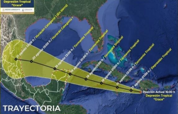 Tormenta Tropical ‘Grace’ amenaza a Quintana Roo; ¿dónde se encuentra ahora?