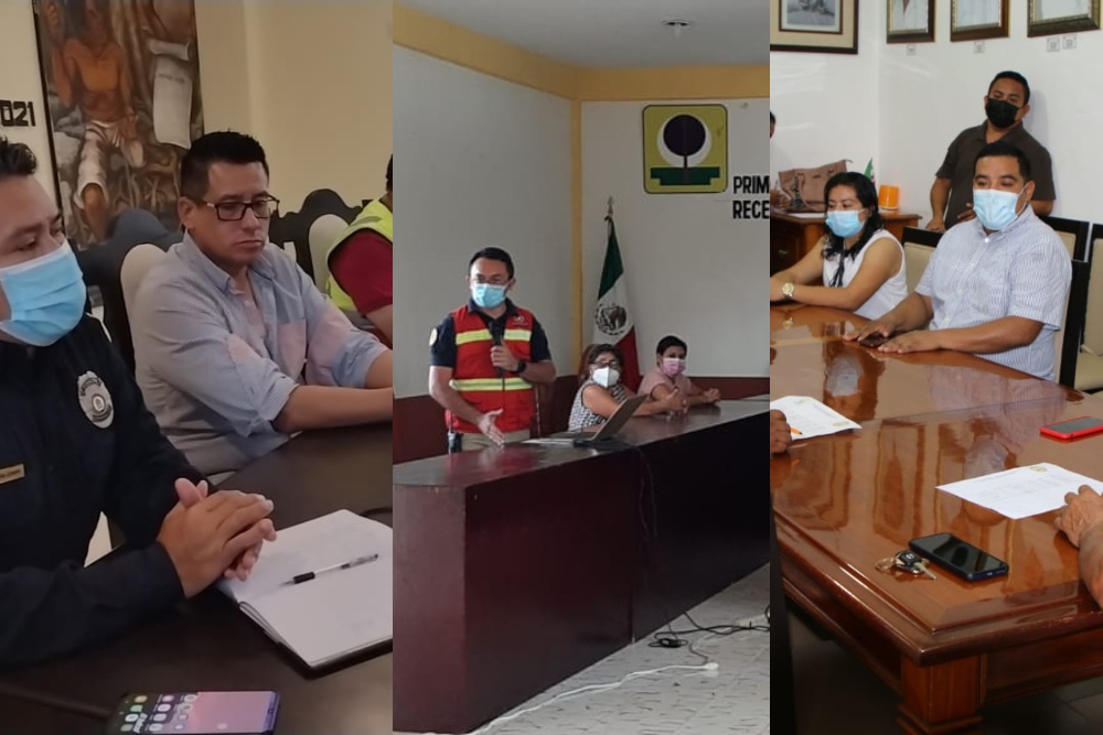 Los Comités Municipales en Caso de Huracanes de Felipe Carrillo Puerto José María Morelos y Lázaro Cárdenas sesionaron esta mañana