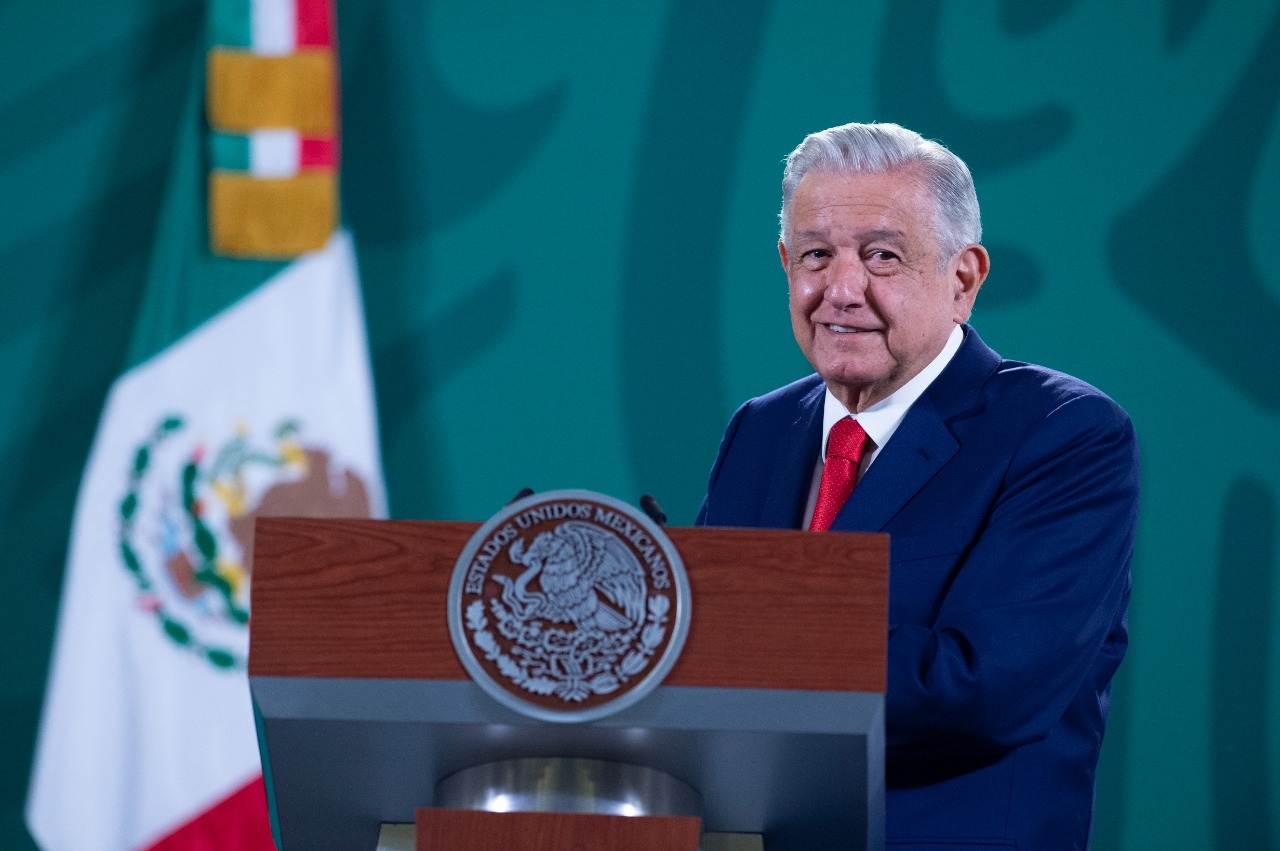 Conferencia mañanera en Palacio Nacional