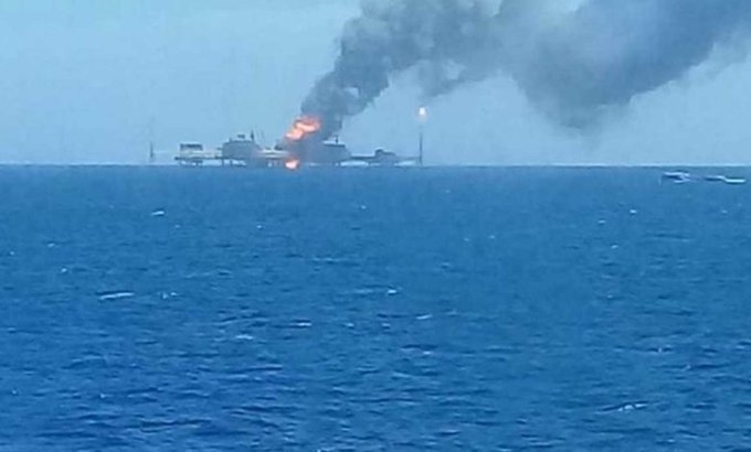 La tarde de ayer agentes del Ministerio Público arribaron al helipuerto de la ciudad con el cuerpo de los cuatro obreros calcinados.