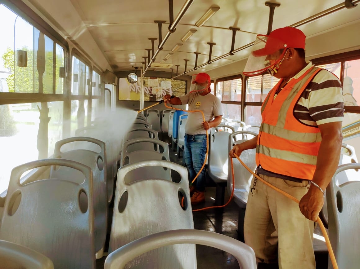 Secretaría de Salud pide aplicar medidas de sanitización al transporte público de Palizada