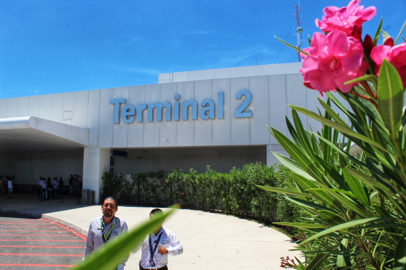 La Terminal 2 del Aeropuerto Internacional de Cancún recibe en su mayoría, los vuelos nacionales