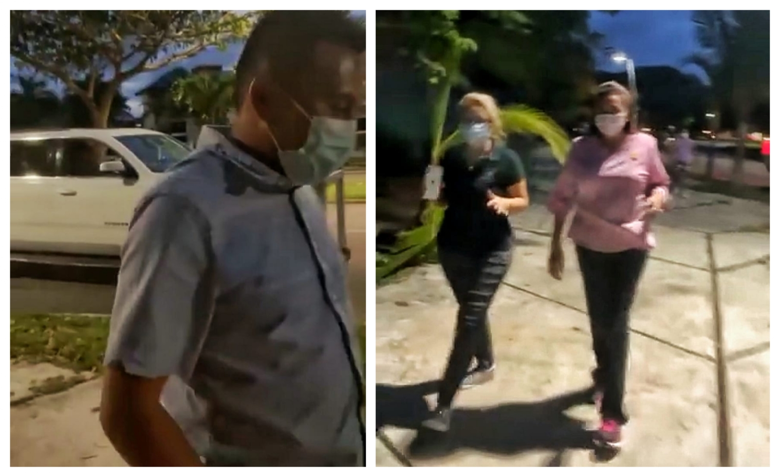 El chofer de la camioneta incluso intentó amedrentar a la persona que grabó el video