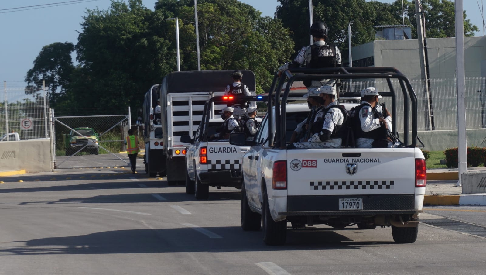 El objetivo de la movilización es reforzar la vigilancia y protección en la frontera Sur de México