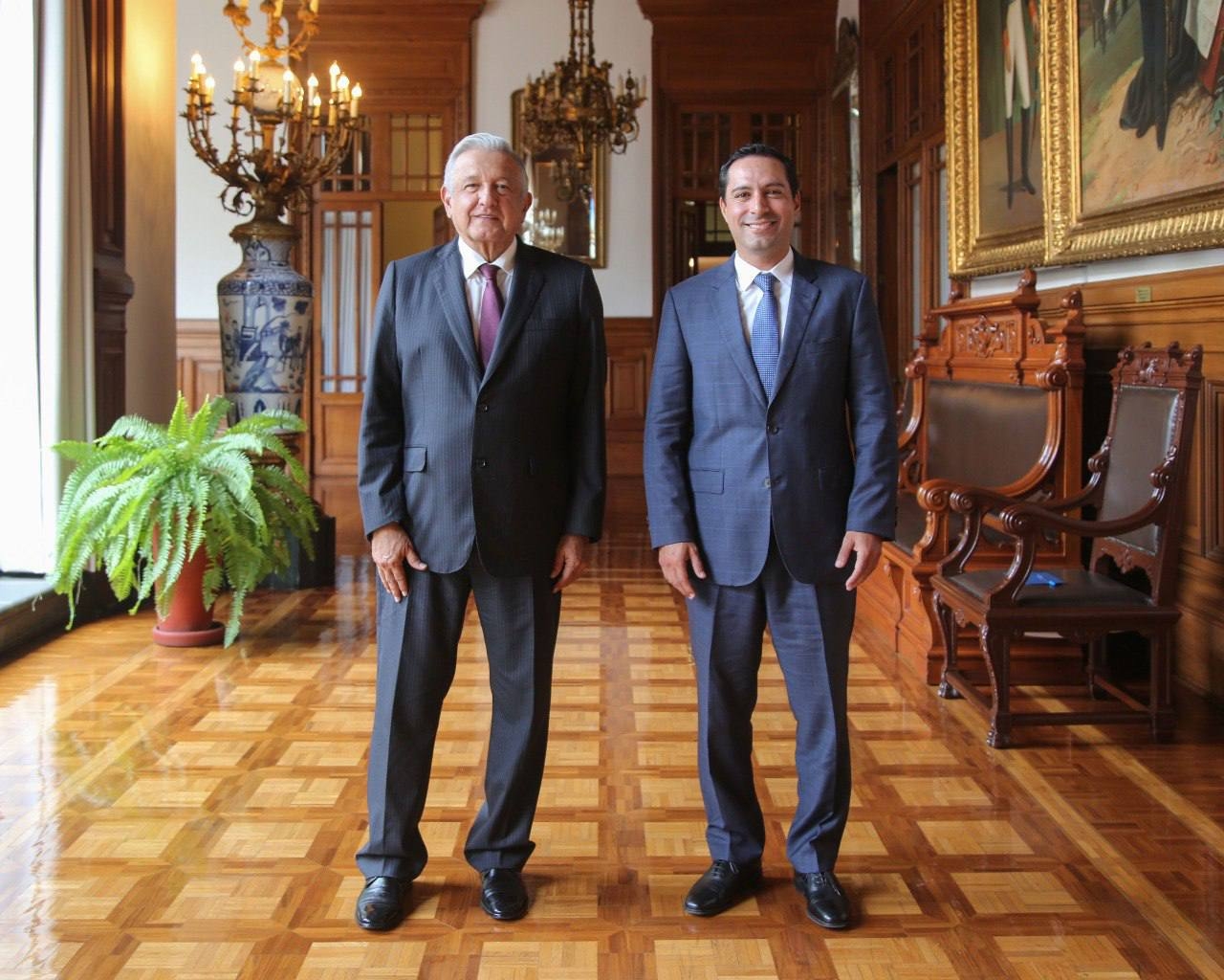 La reunión entre AMLO y Vila Dosal fue en Palacio Nacional
