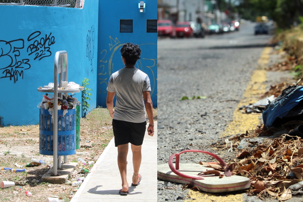 Espacios públicos con grafitis, y basura regada en la calle; Mara Lezama autorizó contratos directos de hasta 6 millones de pesos