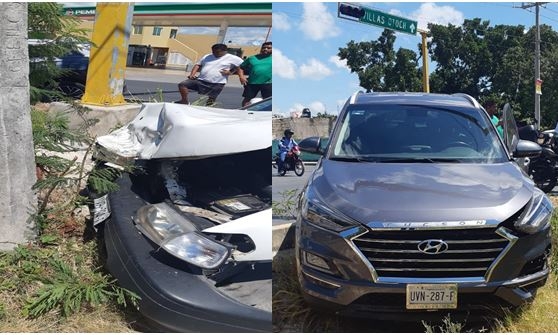 Registran brutal accidente en la avenida 20 de noviembre en Cancún, Quintana Roo