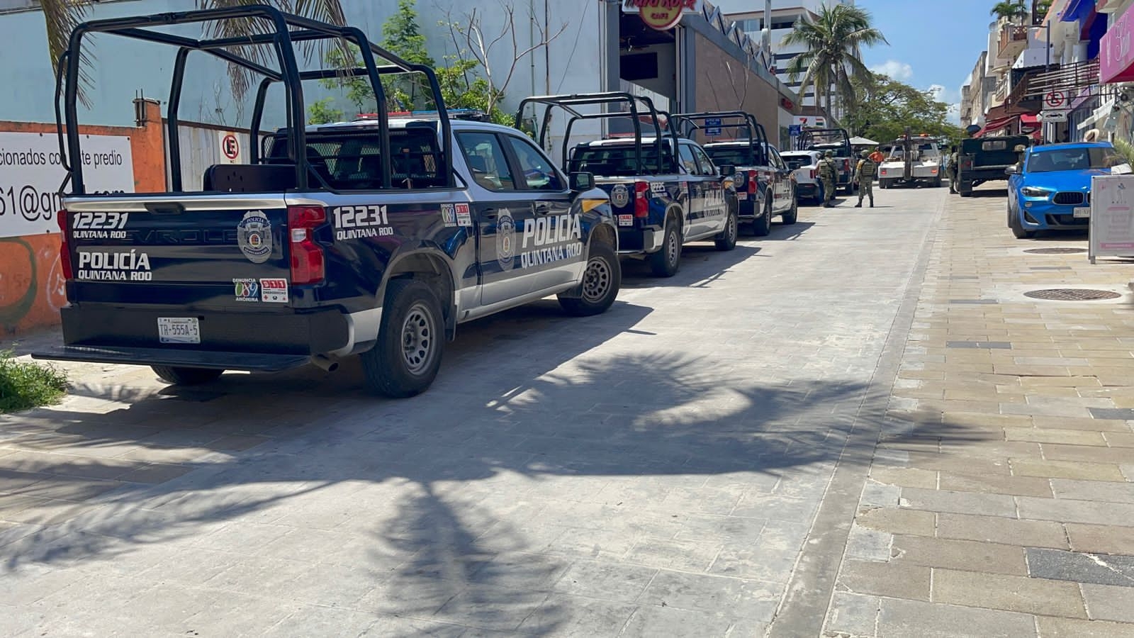 Autoridades mantienen operativo de seguridad en arenales de Playa del Carmen