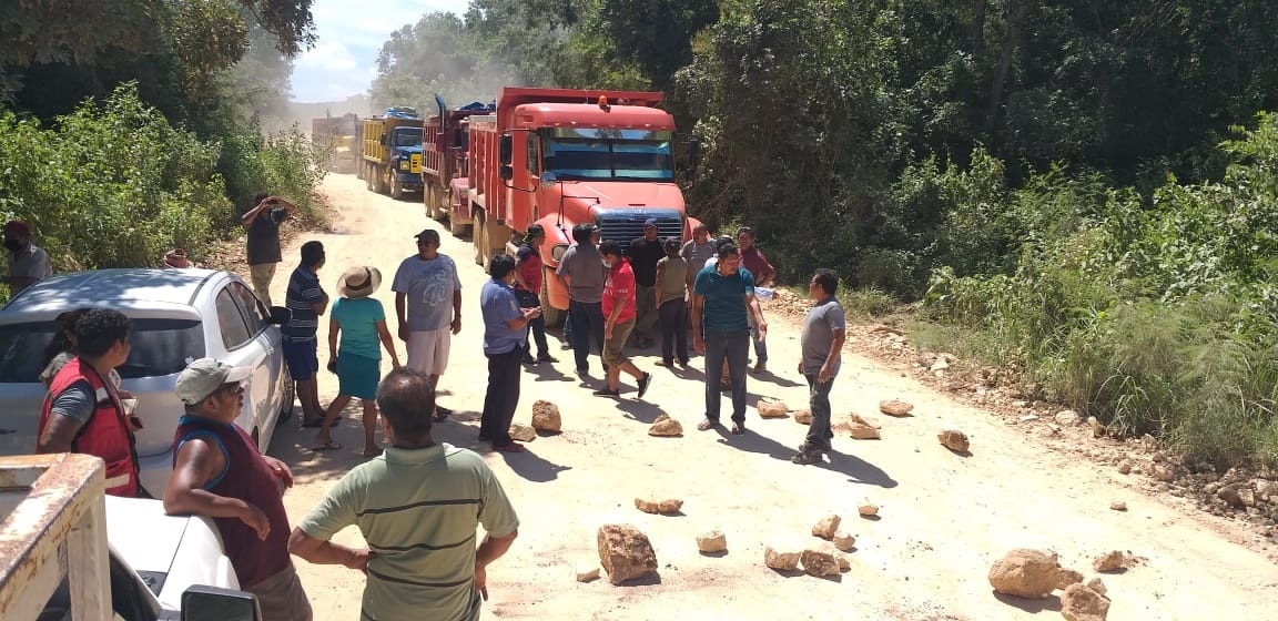 Ejidatarios de Tenabo exigen a Grupo Carso datos sobre extracción de material para Tren Maya