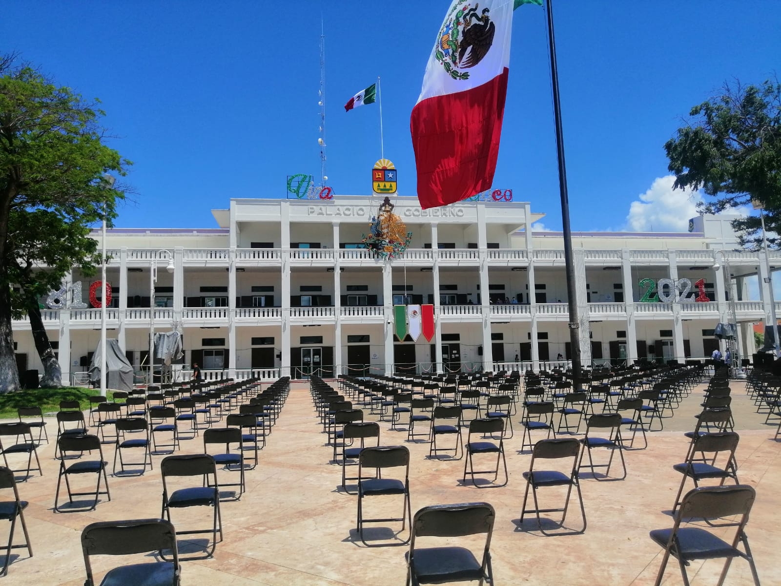 Carlos Joaquín prepara un evento masivo en el Palacio de Gobierno de Chetumal para el grito de Independencia