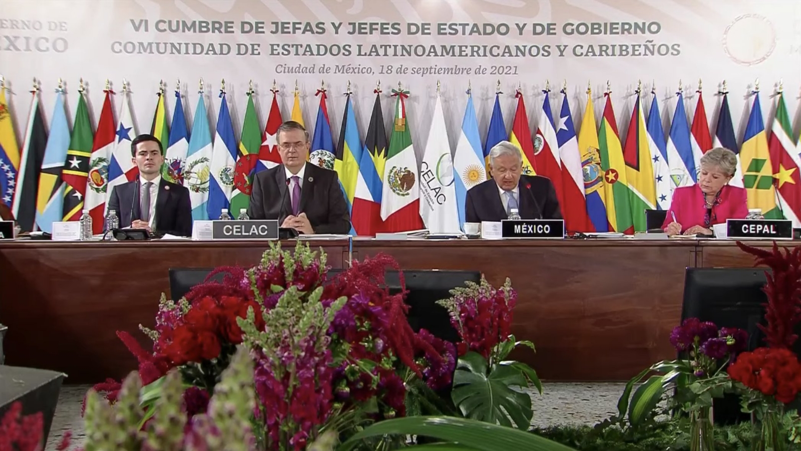 AMLO inaugura la cumbre de la Celac en Palacio Nacional
